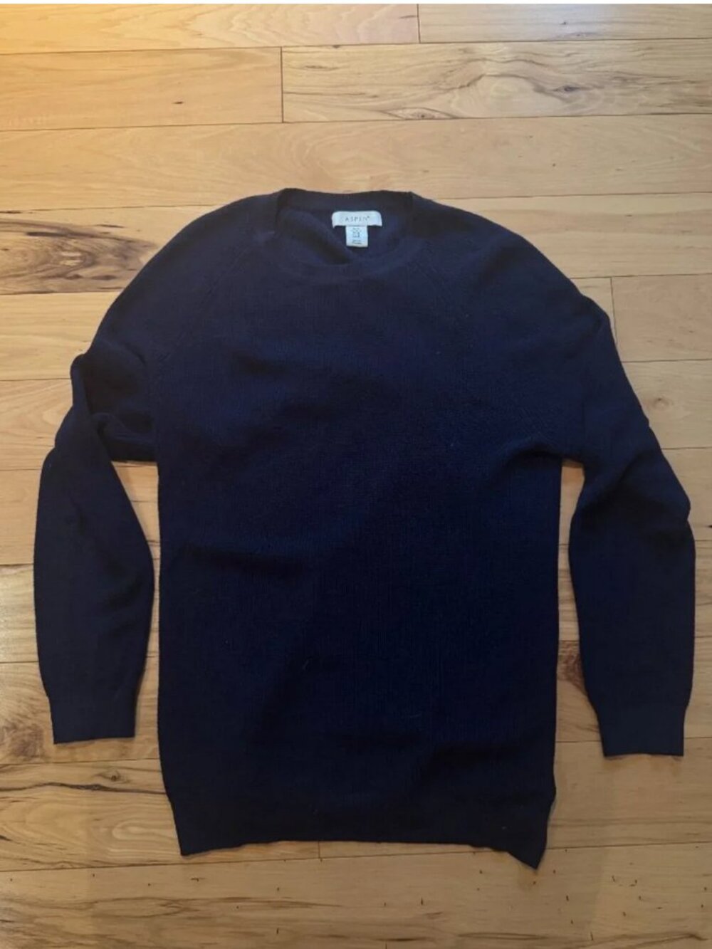 Aspen Navy Blue Knit Sweater XL Men's Cotton + Linen